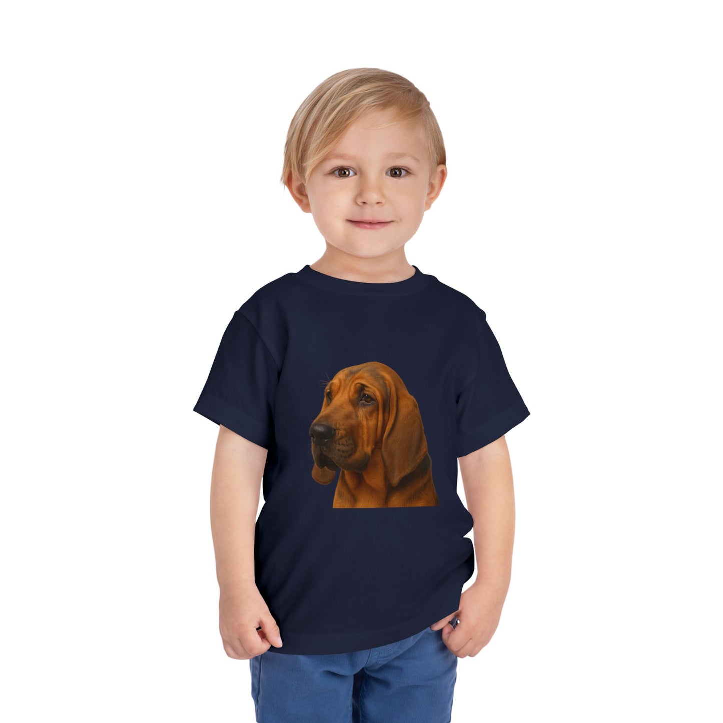 Bloodhound Head Toddler Unisex Short Sleeve Crewneck Tee