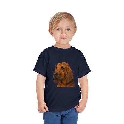 Bloodhound Head Toddler Unisex Short Sleeve Crewneck Tee