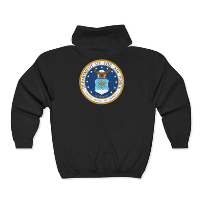 US Air Force Unisex Full Zip Hoodie