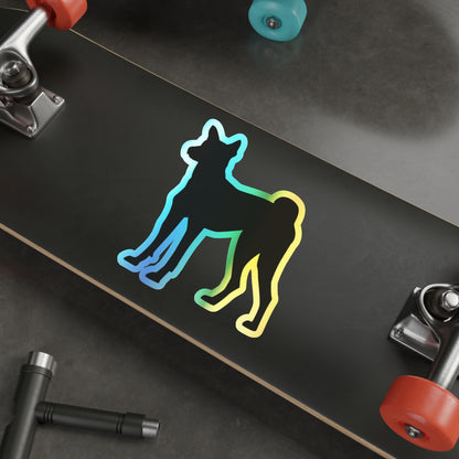 Basenji Silhouette Holographic Sticker