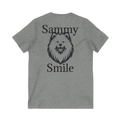 Sammy Smile Unisex Short Sleeve V-Neck Tee
