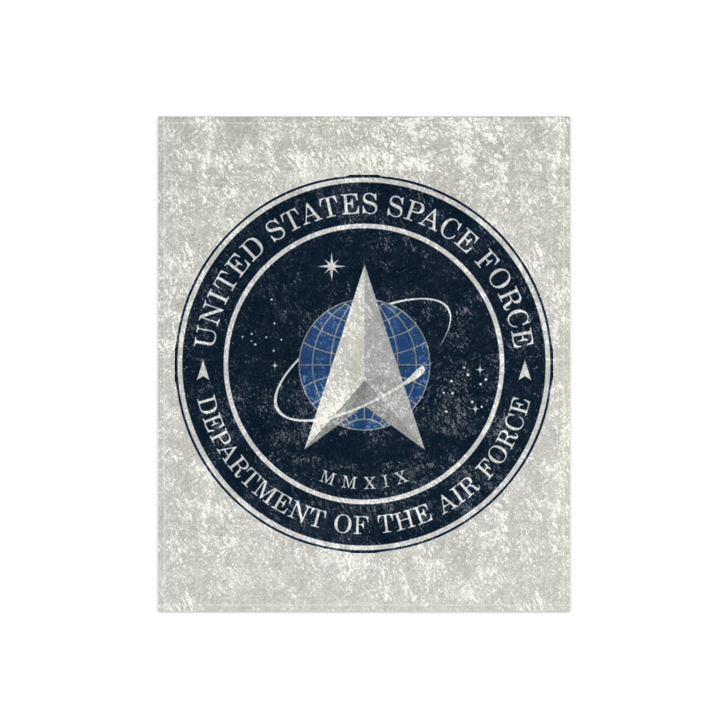 US Space Force Crushed Velvet Blanket