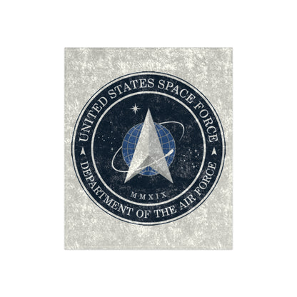 US Space Force Crushed Velvet Blanket