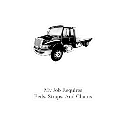 Beds, Straps, And Chains Vinyl Decal