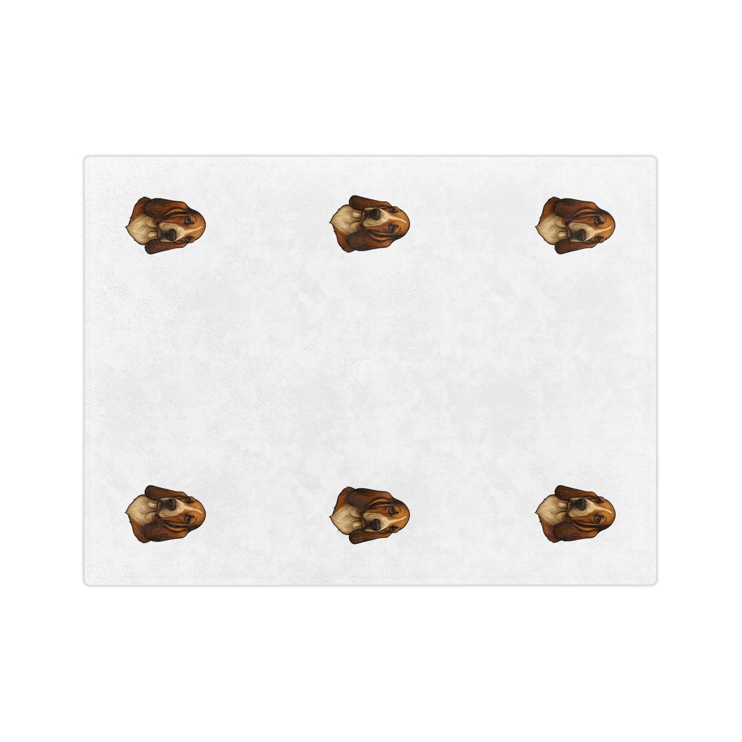 Basset Hound Head Velveteen Microfiber Blanket