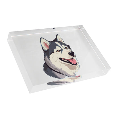 Malamute Head Acrylic Photo Block