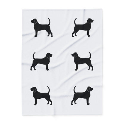 Bloodhound Silhouette Arctic Fleece Blanket