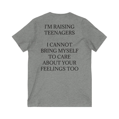 Raising Teenagers Unisex Short Sleeve V-Neck Tee