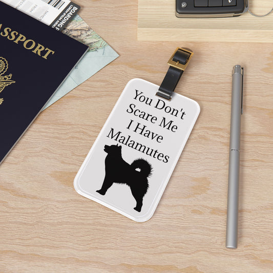 You Don't Scare Me Leather Strap Luggage Tag