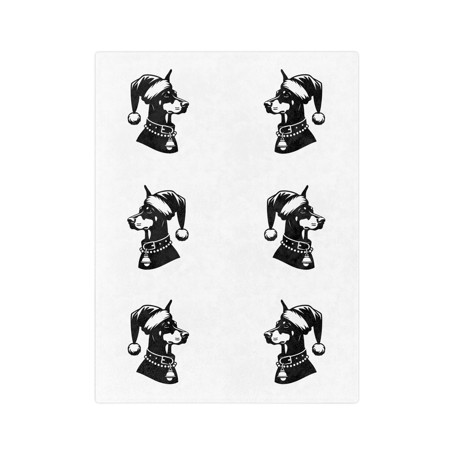 Santa Paws Doberman Velveteen Microfiber Blanket