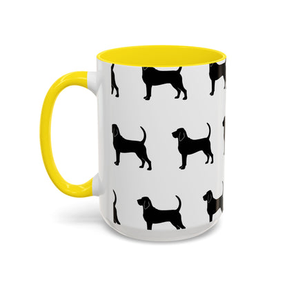 Bloodhound Silhouette 2-Tone Coffee Mug