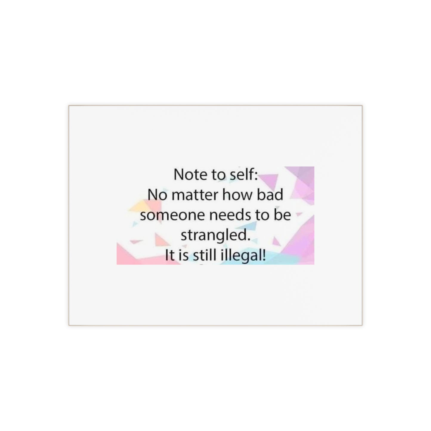 Note To Self Ceramic Photo Tile