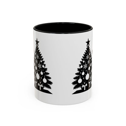 Golden Christmas Tree 2-Tone Coffee Mug