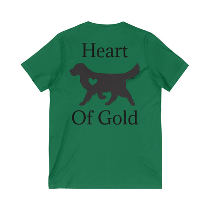 Heart Of Gold Unisex Short Sleeve V-Neck Tee
