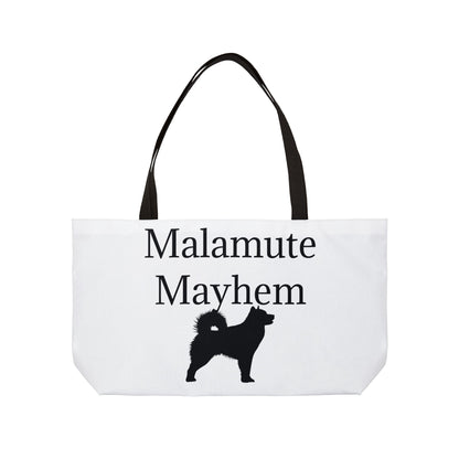 Malamute Mayhem Weekender Tote Bag