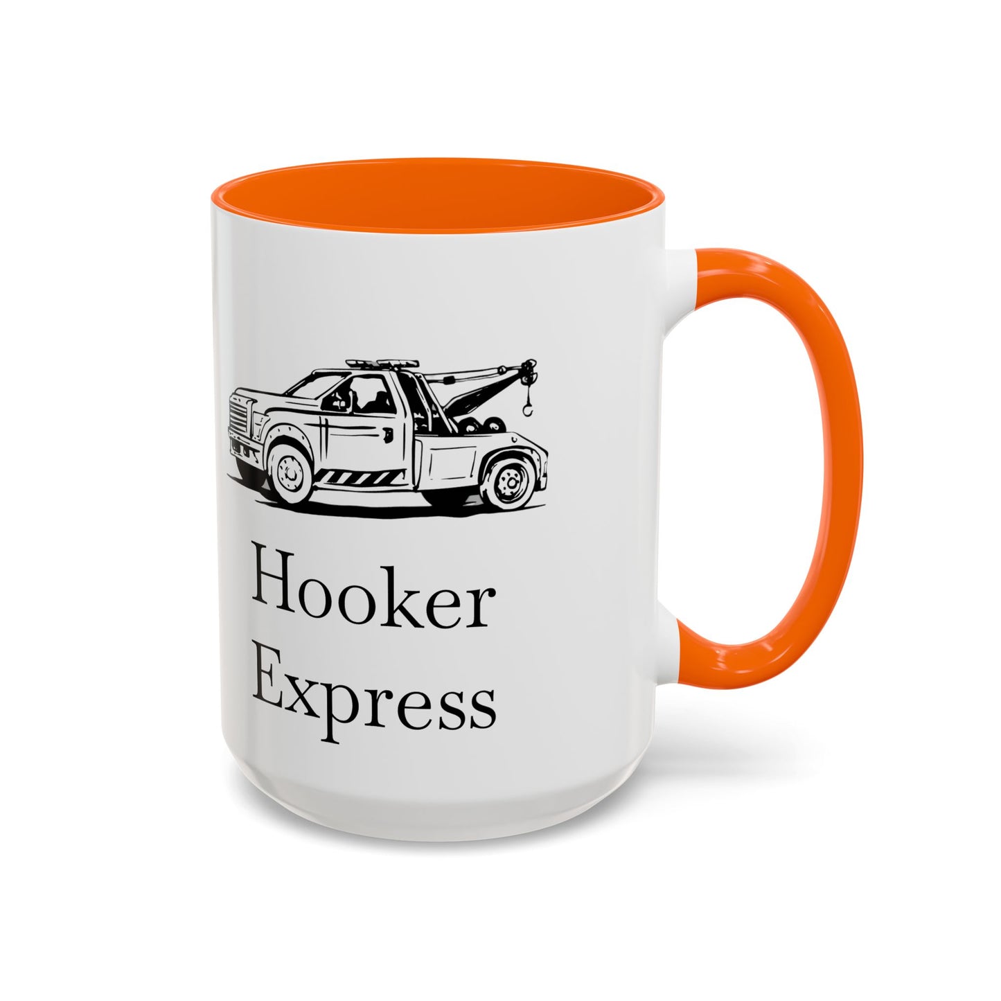 H**ker Express Wheel Lift Tow Truck 2-Tone Coffee Mug