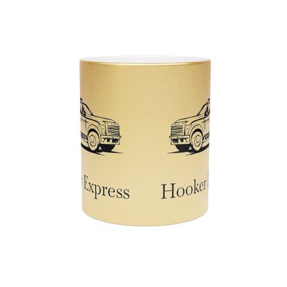 H**ker Express Wheel Lift Tow Truck Metallic Coffee Mug