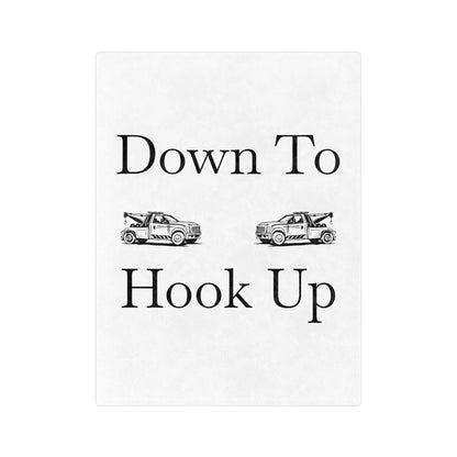 Down To Hook Up Velveteen Microfiber Blanket
