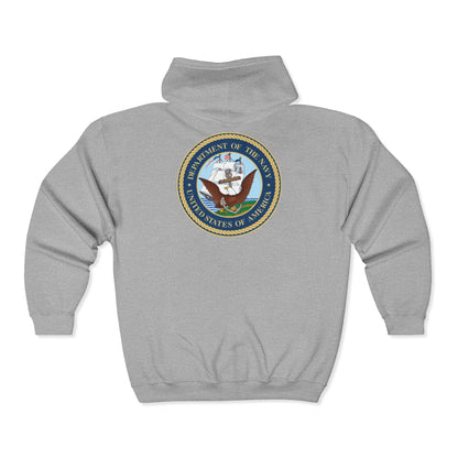 US Navy Unisex Full Zip Hoodie