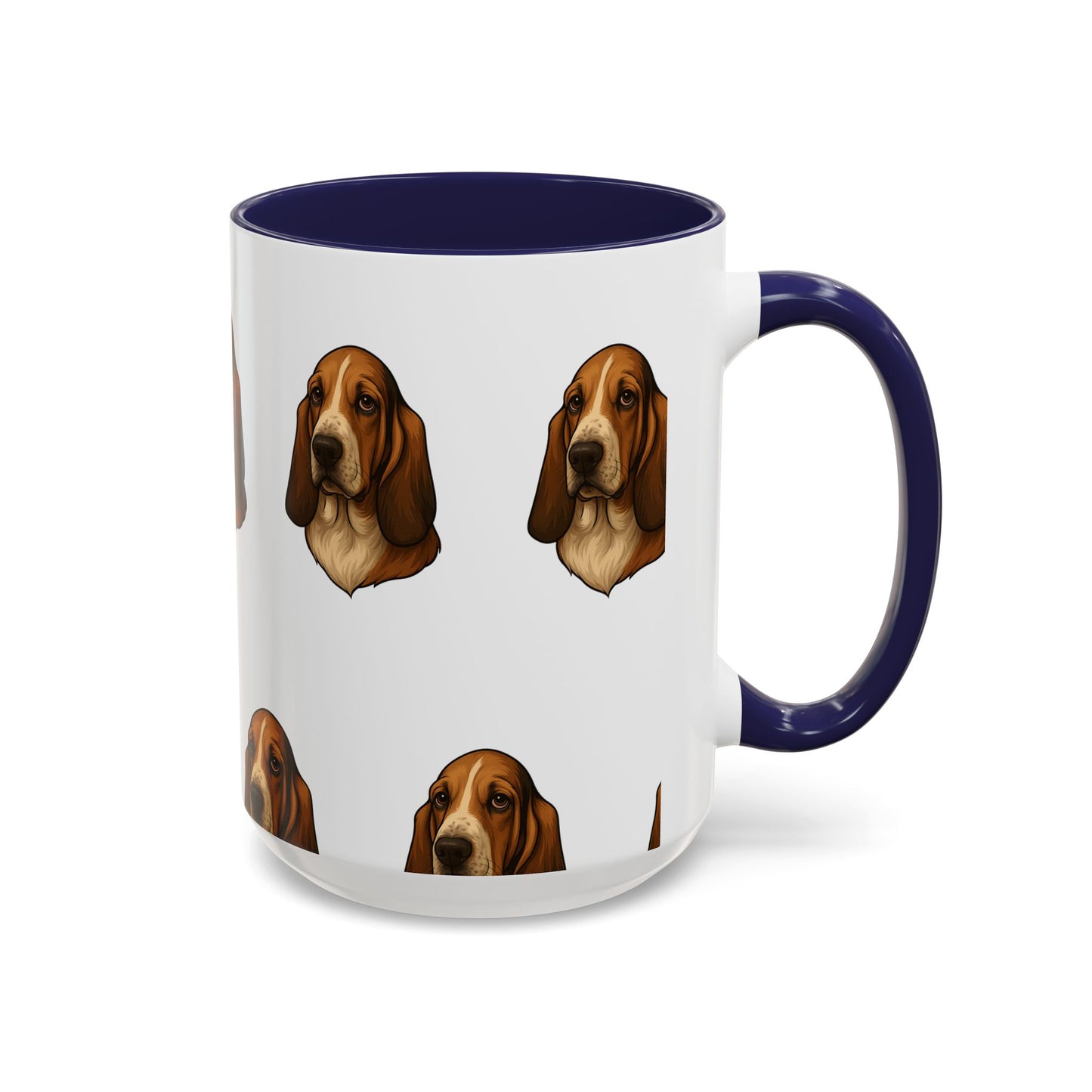 Basset Hound Head 2-Tone Coffee Mug