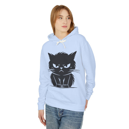 Angry Cat Unisex Lightweight Hoodie