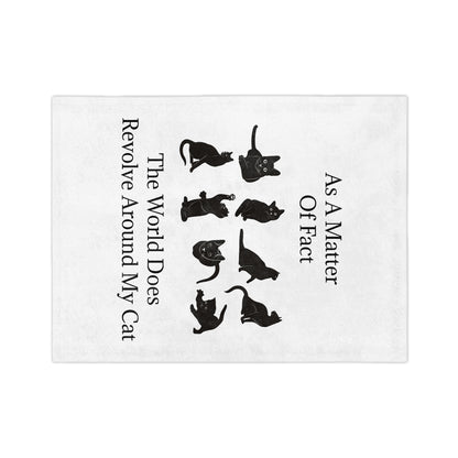 Matter Of Fact Cat Velveteen Microfiber Blanket