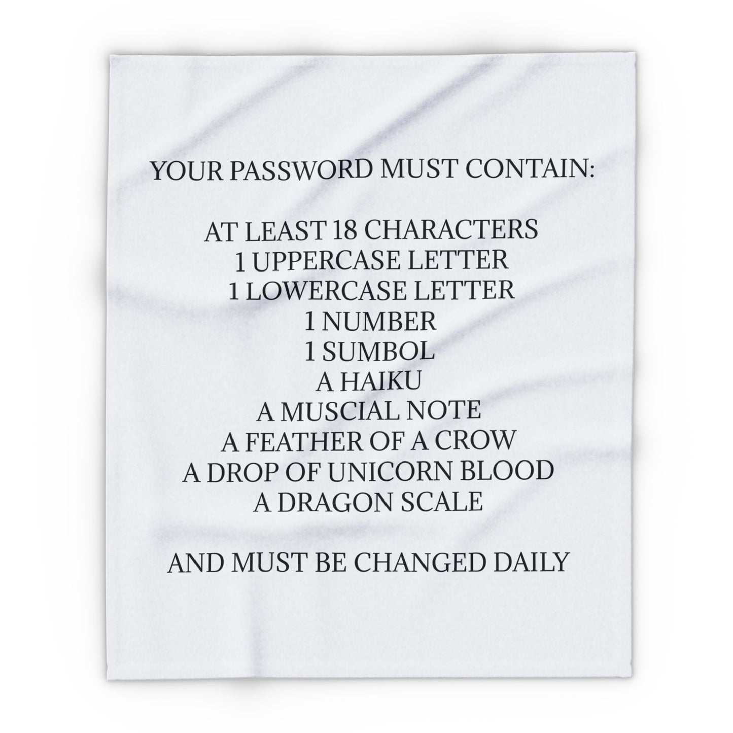 Password Arctic Fleece Blanket