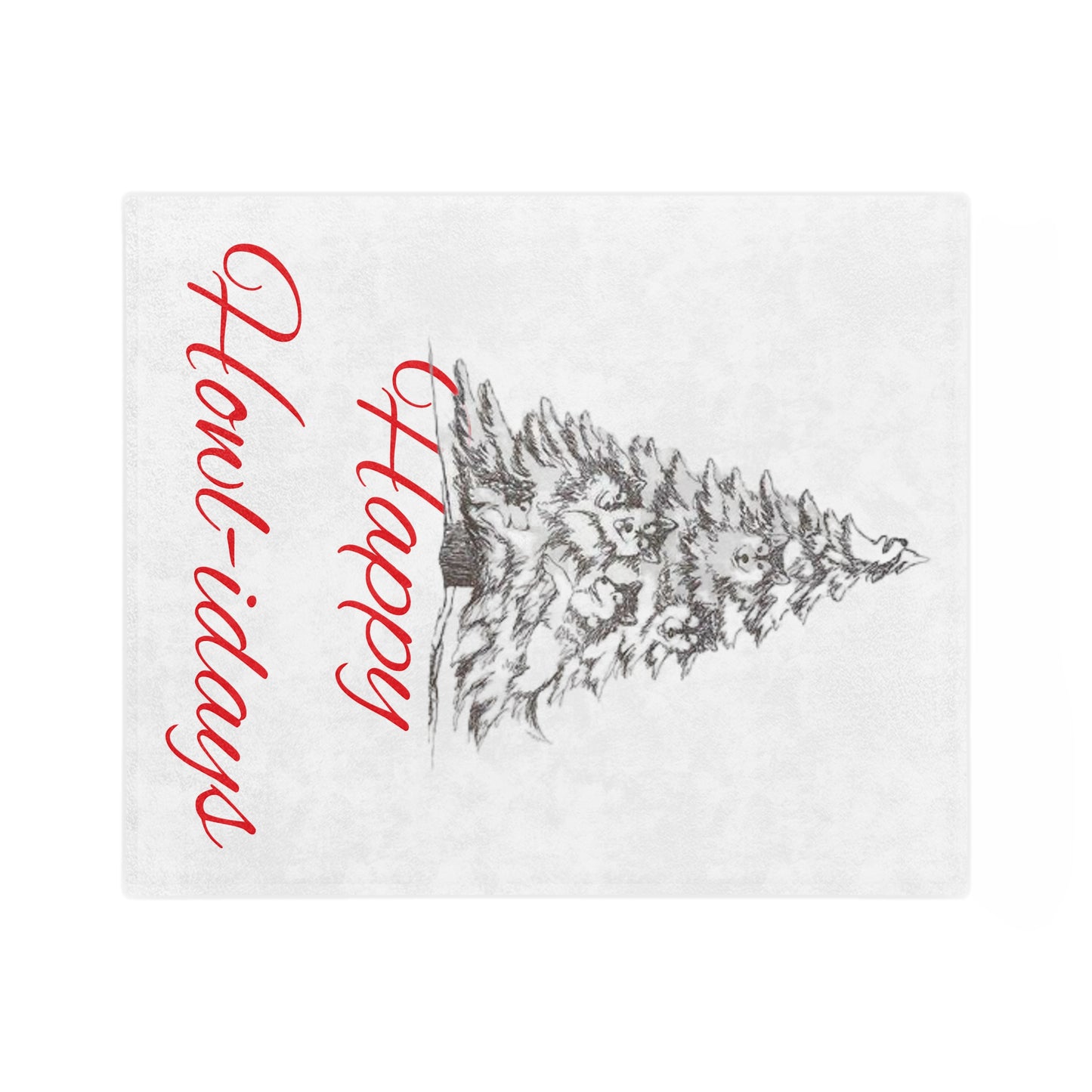 Happy Howl-idays Velveteen Microfiber Blanket