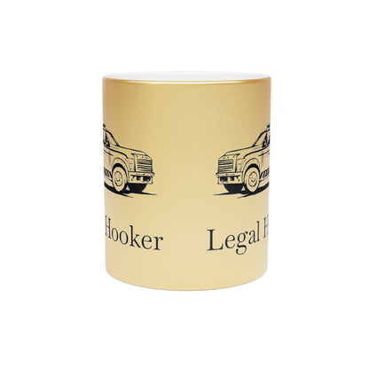 Legal H**ker Wheel Lift Tow Truck Metallic Coffee Mug