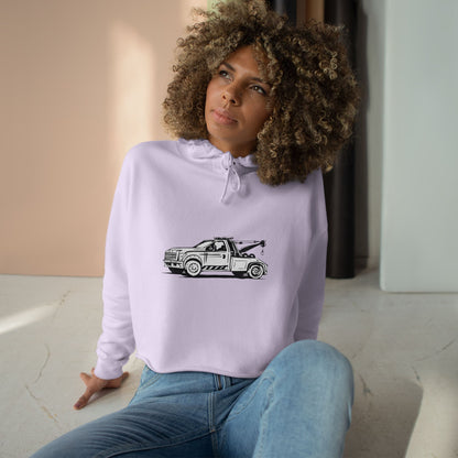 Wheel Lift Tow Truck Women's Crop Hoodie