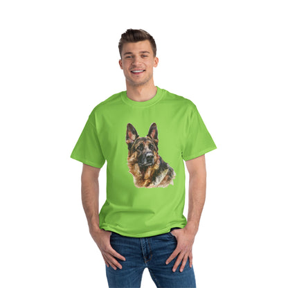 German Shepherd Head Men's Short-Sleeve Crewneck Tee