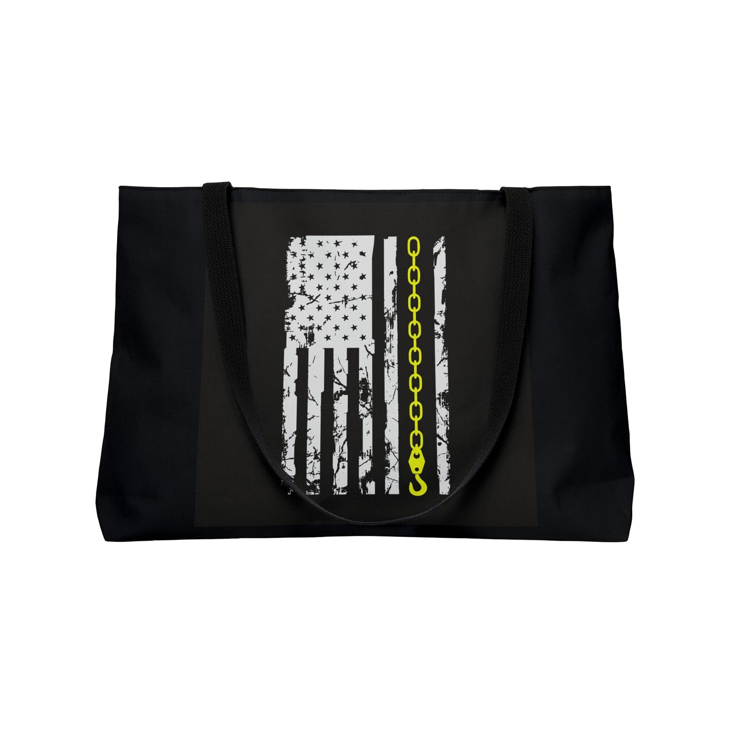 Thin Yellow Line Weekender Tote Bag