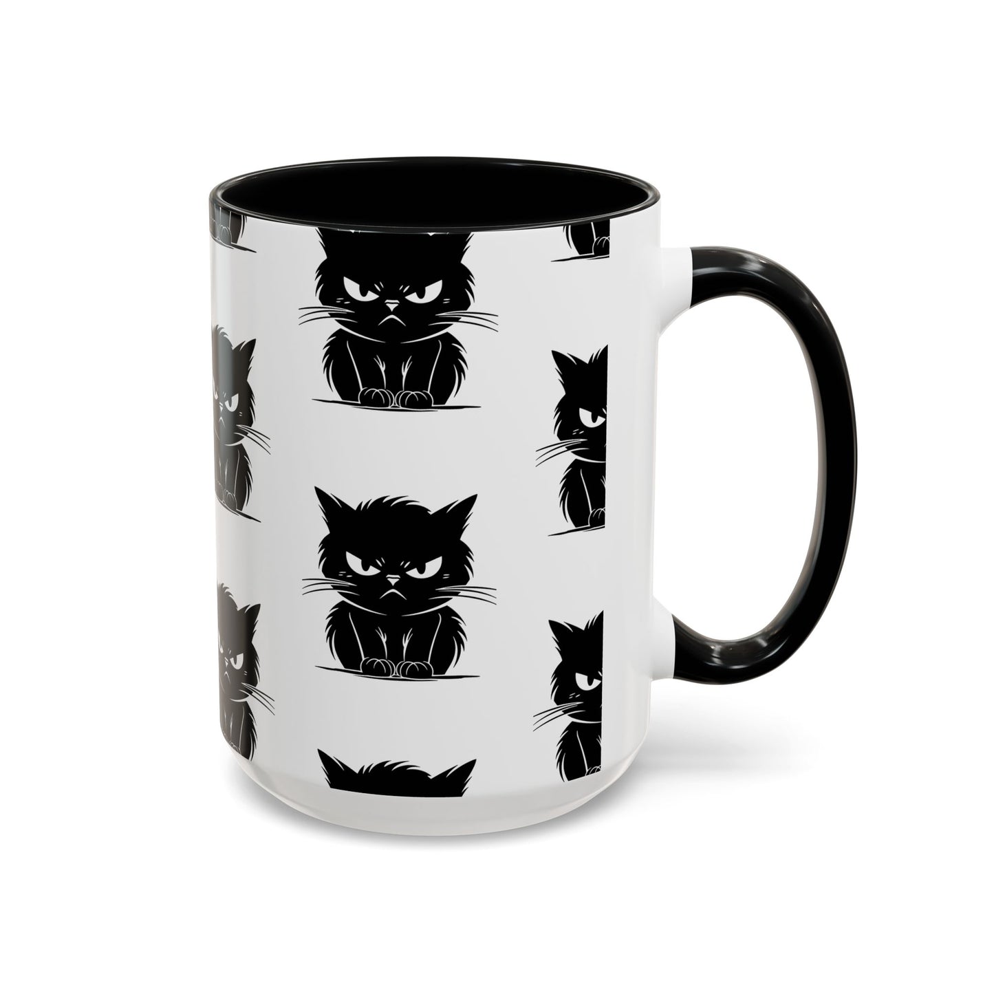 Angry Cat 2-Tone Coffee Mug