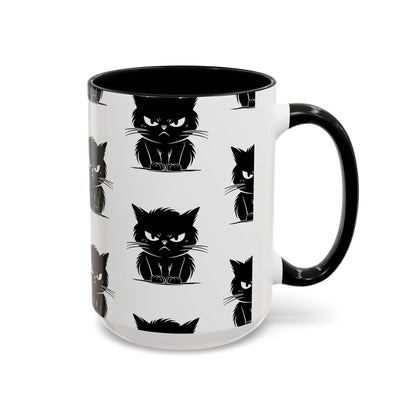 Angry Cat 2-Tone Coffee Mug