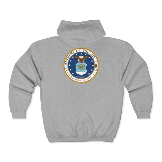 US Air Force Unisex Full Zip Hoodie
