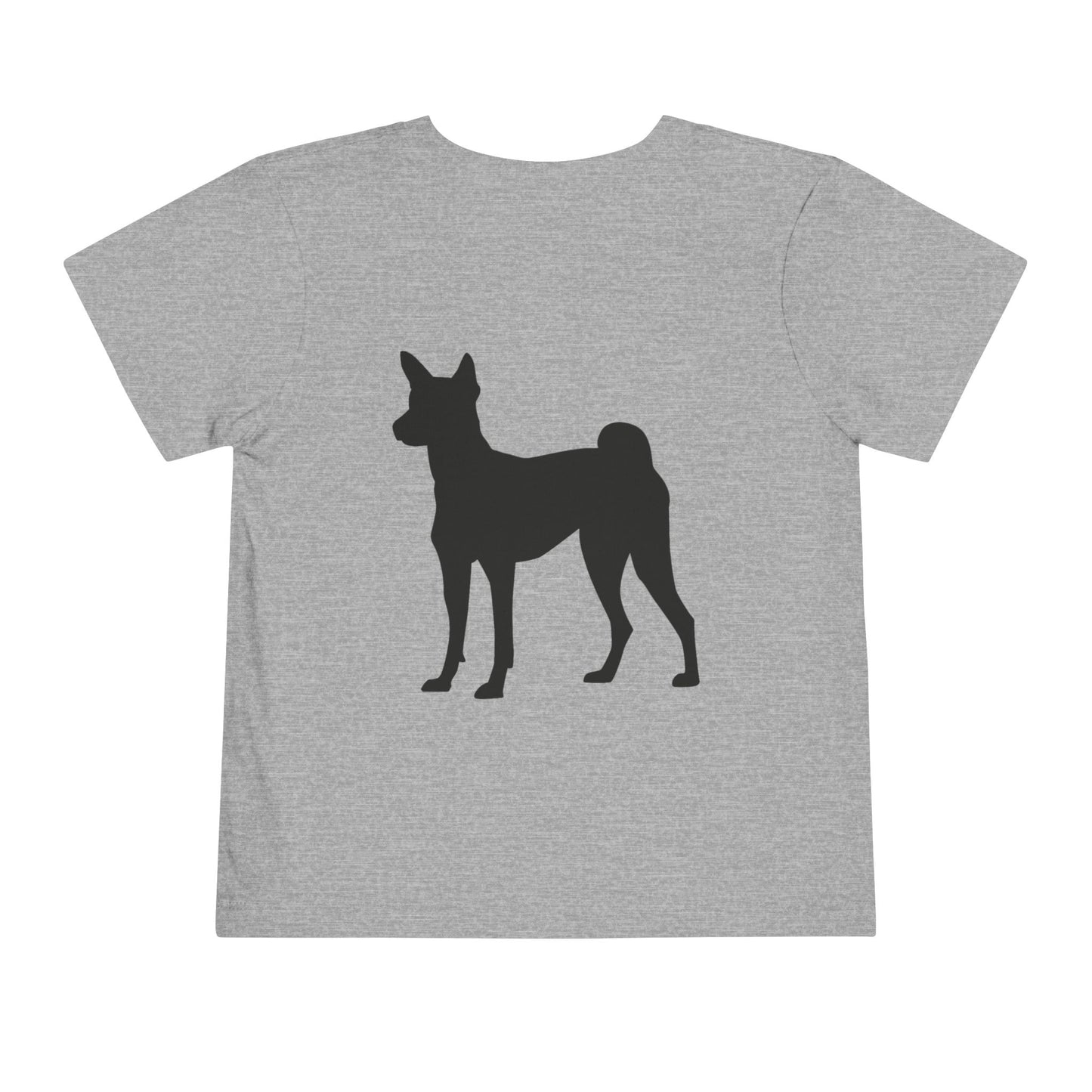 Basenji Silhouette Toddler Unisex Short Sleeve Crewneck Tee