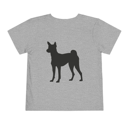 Basenji Silhouette Toddler Unisex Short Sleeve Crewneck Tee