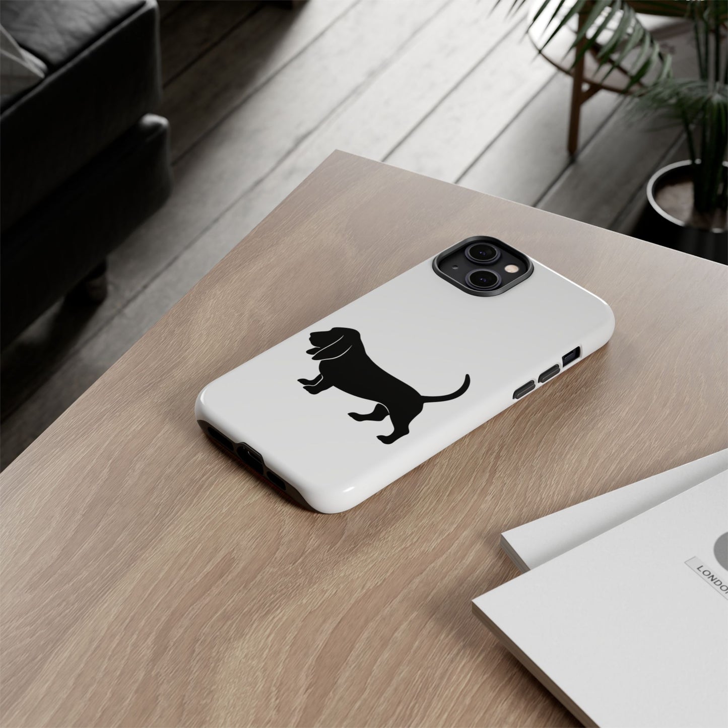 Basset Hound Silhouette iPhone Case