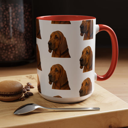 Bloodhound Head 2-Tone Coffee Mug