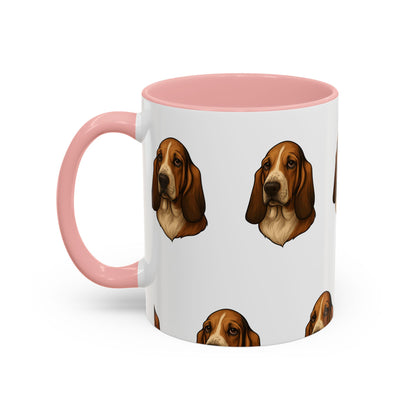 Basset Hound Head 2-Tone Coffee Mug