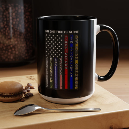 No One Fights Alone 2-Tone Coffee Mug