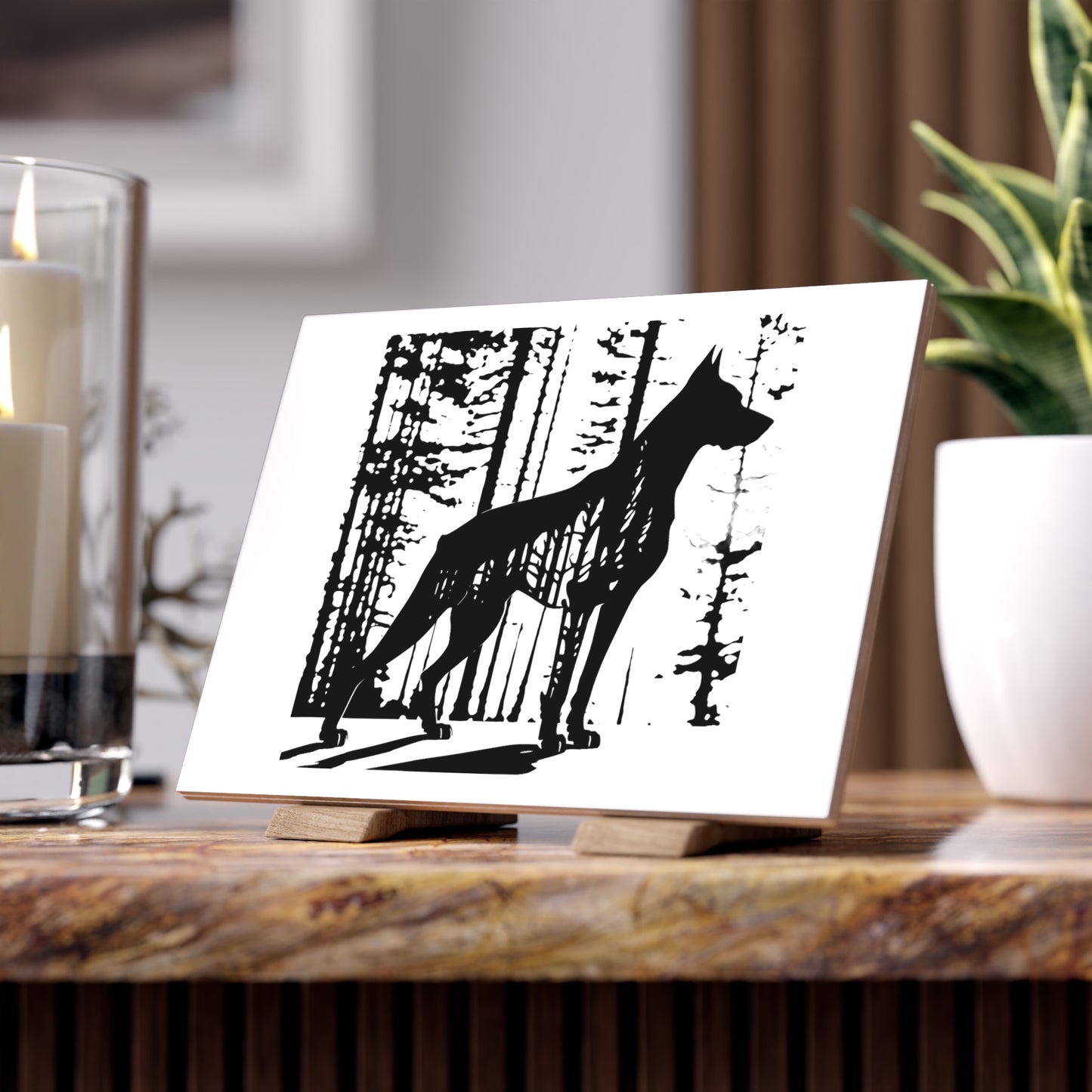 Guardian Of The Forest Ceramic Photo Tile