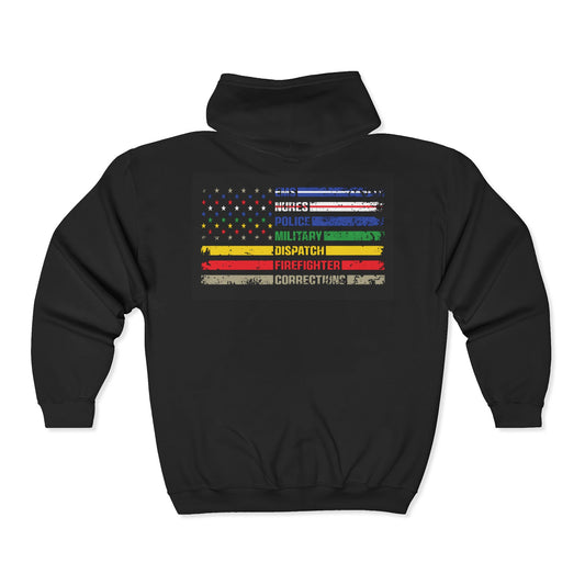 First Responder Unisex Full Zip Hoodie