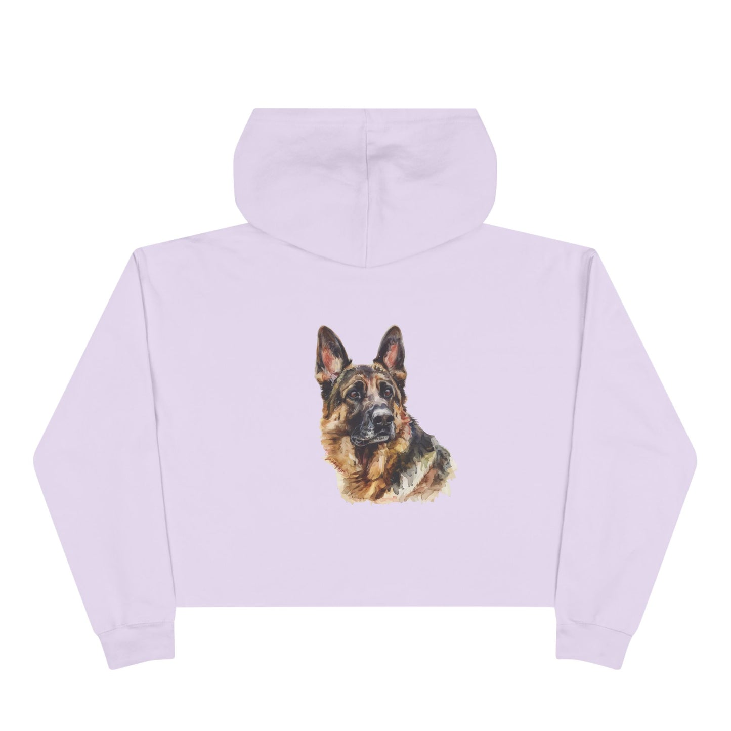 German Shepherd Head Women's Crop Hoodie