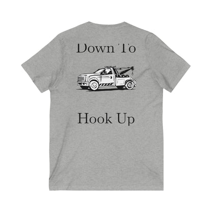 Down To Hook Up Unisex Short Sleeve V-Neck Tee