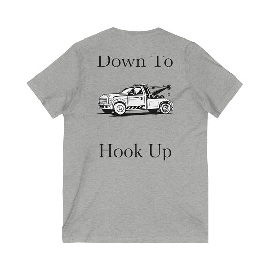 Down To Hook Up Unisex Short Sleeve V-Neck Tee
