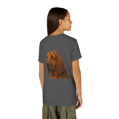 Bloodhound Head Youth Unisex Short Sleeve Crewneck Tee