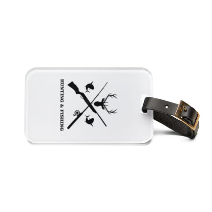 Hunting/Fishing Leather Strap Luggage Tag