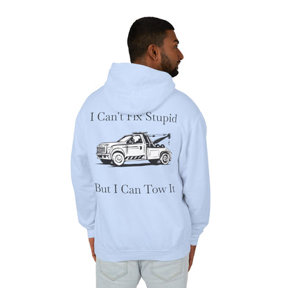 I Can't Fix Stupid Wheel Lift Tow Truck Unisex Lightweight Hoodie