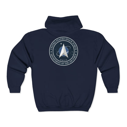 US Space Force Unisex Full Zip Hoodie